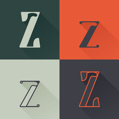 Classic Z letter logo set in Renaissance style.