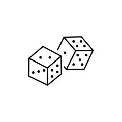 Icon of two flat cubes. Sign of weights. Vector illustration eps 10