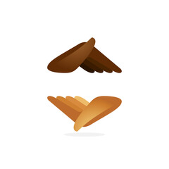 Black lives matter hands in a circle logo. Black and white hands icon.