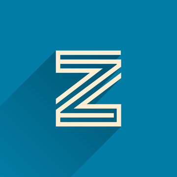 Maze Z letter logo made of three parallel lines.