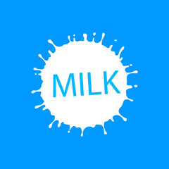 splashing milk form circle icon. Vector illustration eps 10