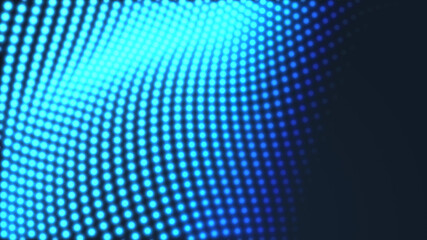 Fototapeta na wymiar Dot blue wave light screen gradient texture background. Abstract technology big data digital background. 3d rendering.