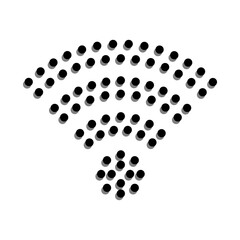 dotted sign shape wifi icon. Vector illustration eps 10