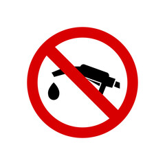 do not refuel with gas. Vector illustration eps 10