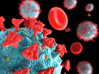 VIrus, Coronavirus outbreak, contagious infection in the blood