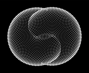 Dotted Halftone Vector Spiral Pattern or Texture