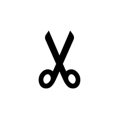 Scissors black sign icon. Vector illustration eps 10