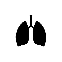 Black lung sign icon. Vector illustration eps 10