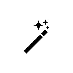 wand sign black icon. Vector illustration eps 10
