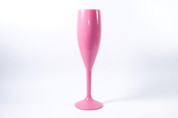 Taça de champanhe ou espumante rosa
