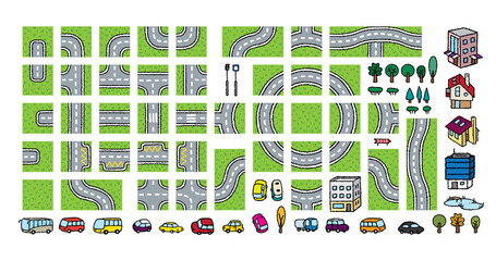 City background constructor. Create your own road map