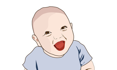 Obraz premium baby smiling vector design 