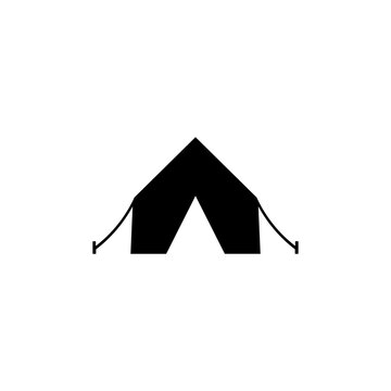 Tent black sign icon. Vector illustration eps 10