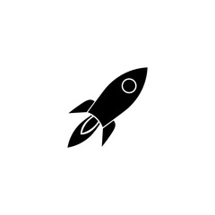 Rocket black sign icon. Vector illustration eps 10