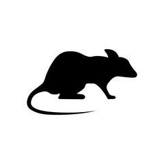 Rat black sign icon. Vector illustration eps 10