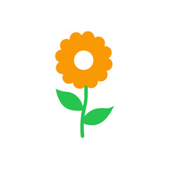 Flower sign vector icon. Vector illustration eps 10