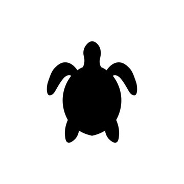 Tortoise black sign icon. Vector illustration eps 10