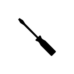 Screwdriver black sign icon. Vector illustration eps 10