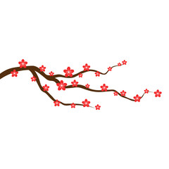 Branch sign icon with flowers. Vector illustration eps 10