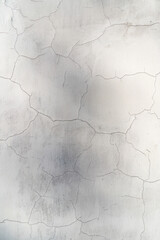 Blank cracked concrete wall white color for texture background