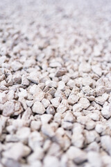 White stone gravel texture and background
