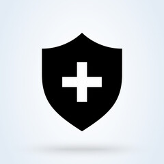 Fototapeta premium Health protection icon Vector Illustration Logo Template. Simple modern icon design illustration.