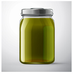 glass jar on white