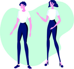 vector illustration of a couple