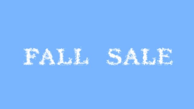Fall Sale cloud text effect sky isolated background. animated text effect with high visual impact. letter and text effect. 