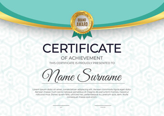 Certificate and diploma template background. Vector illustration