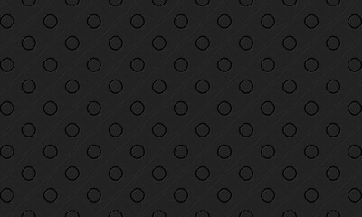 Original background pattern of abstract geometric shapes with indented outline. Vector graphics on a black background.