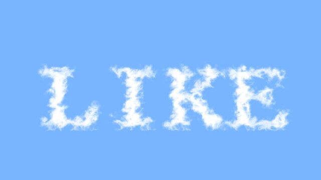 Like cloud text effect sky isolated background. animated text effect with high visual impact. letter and text effect. 