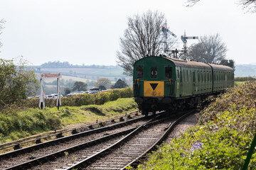 Obraz premium a steam train carriage on a track