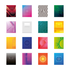 set of colorful abstract backgrounds