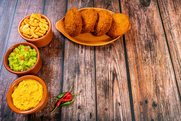Acaraje - Traditional Brazilian dumpling made with black-eyed peas and onion