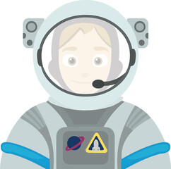 Vector illustration of an astronaut emoticon