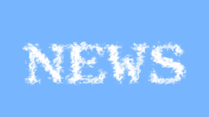 News cloud text effect sky isolated background. animated text effect with high visual impact. letter and text effect. 