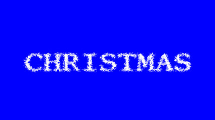 Christmas cloud text effect blue isolated background. animated text effect with high visual impact. letter and text effect. 