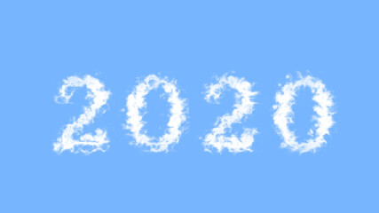 2020 cloud text effect sky isolated background. animated text effect with high visual impact. letter and text effect. 