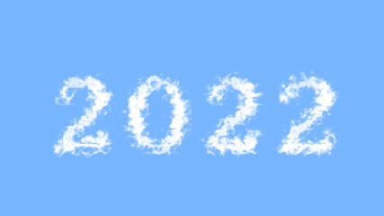 Naklejka na ściany i meble 2022 cloud text effect sky isolated background. animated text effect with high visual impact. letter and text effect. 