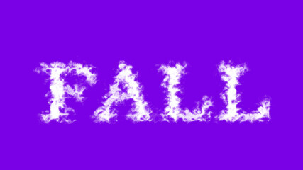 Fall cloud text effect violet isolated background. animated text effect with high visual impact. letter and text effect. 