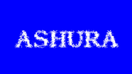 Ashura cloud text effect blue isolated background. animated text effect with high visual impact. letter and text effect. 