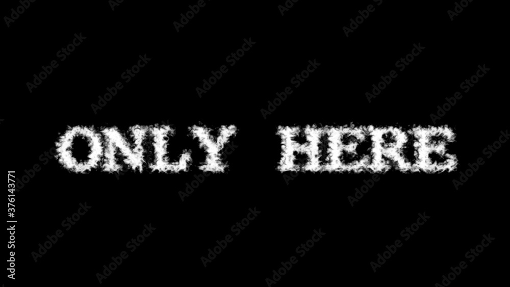 Fototapete Only Here cloud text effect black isolated background. animated text effect with high visual impact. letter and text effect. 