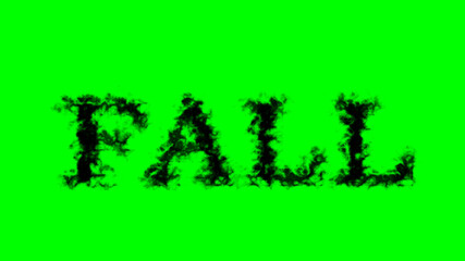 Fototapeta premium Fall smoke text effect green isolated background. animated text effect with high visual impact. letter and text effect. 