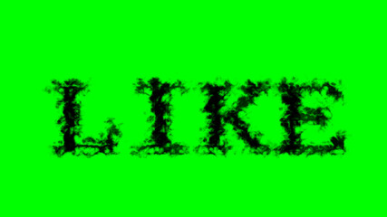 Like smoke text effect green isolated background. animated text effect with high visual impact. letter and text effect. 