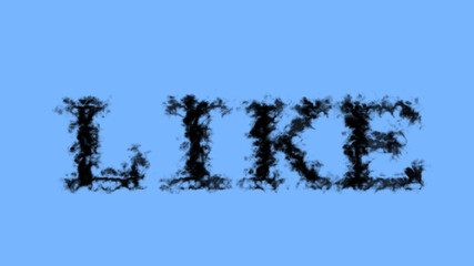 Like smoke text effect sky isolated background. animated text effect with high visual impact. letter and text effect. 