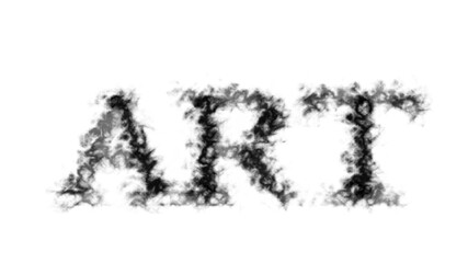 Art smoke text effect white isolated background. animated text effect with high visual impact. letter and text effect. 