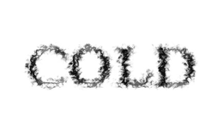 Cold smoke text effect white isolated background. animated text effect with high visual impact. letter and text effect. 