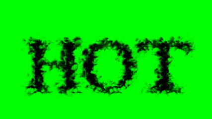 Hot smoke text effect green isolated background. animated text effect with high visual impact. letter and text effect. 
