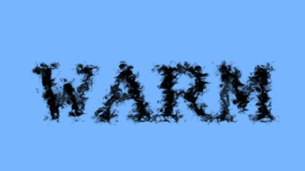 Warm smoke text effect sky isolated background. animated text effect with high visual impact. letter and text effect. 